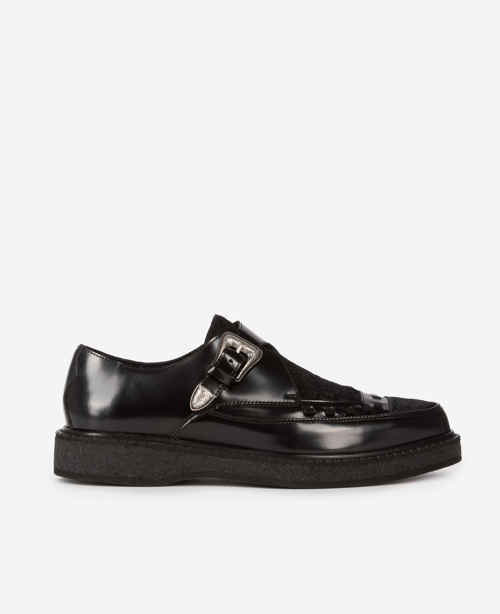 The Kooples MUJER BLACK derby negros de piel y efecto potro