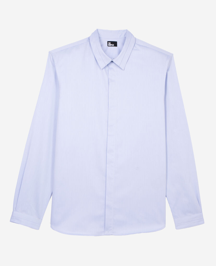 The Kooples MEN LIGHT BLUE smart twill sky blue shirt