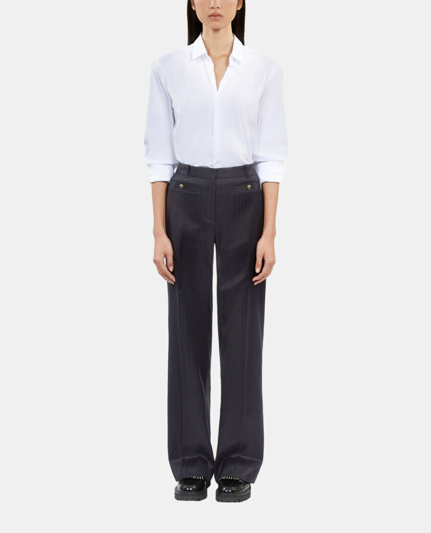 The Kooples WOMEN NAVY navy blue suit trousers