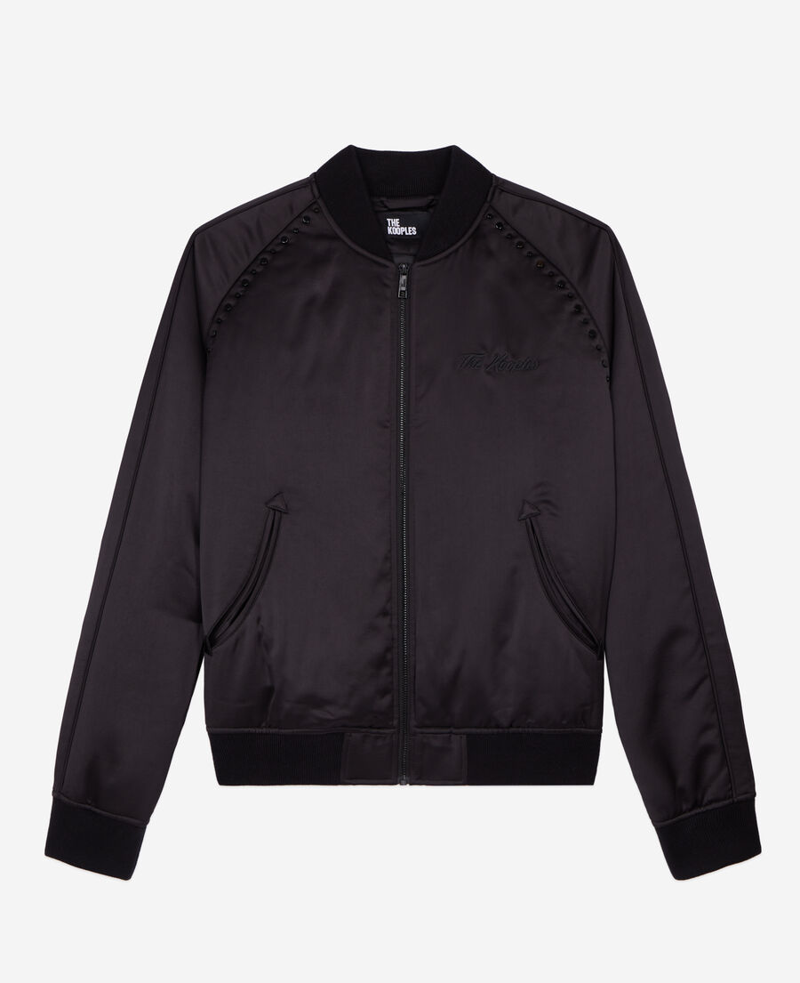 The Kooples HERREN BLACK schwarze jacke mit „wild tiger“-stickerei