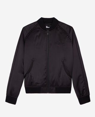 The Kooples HERREN BLACK schwarze jacke mit „wild tiger“-stickerei