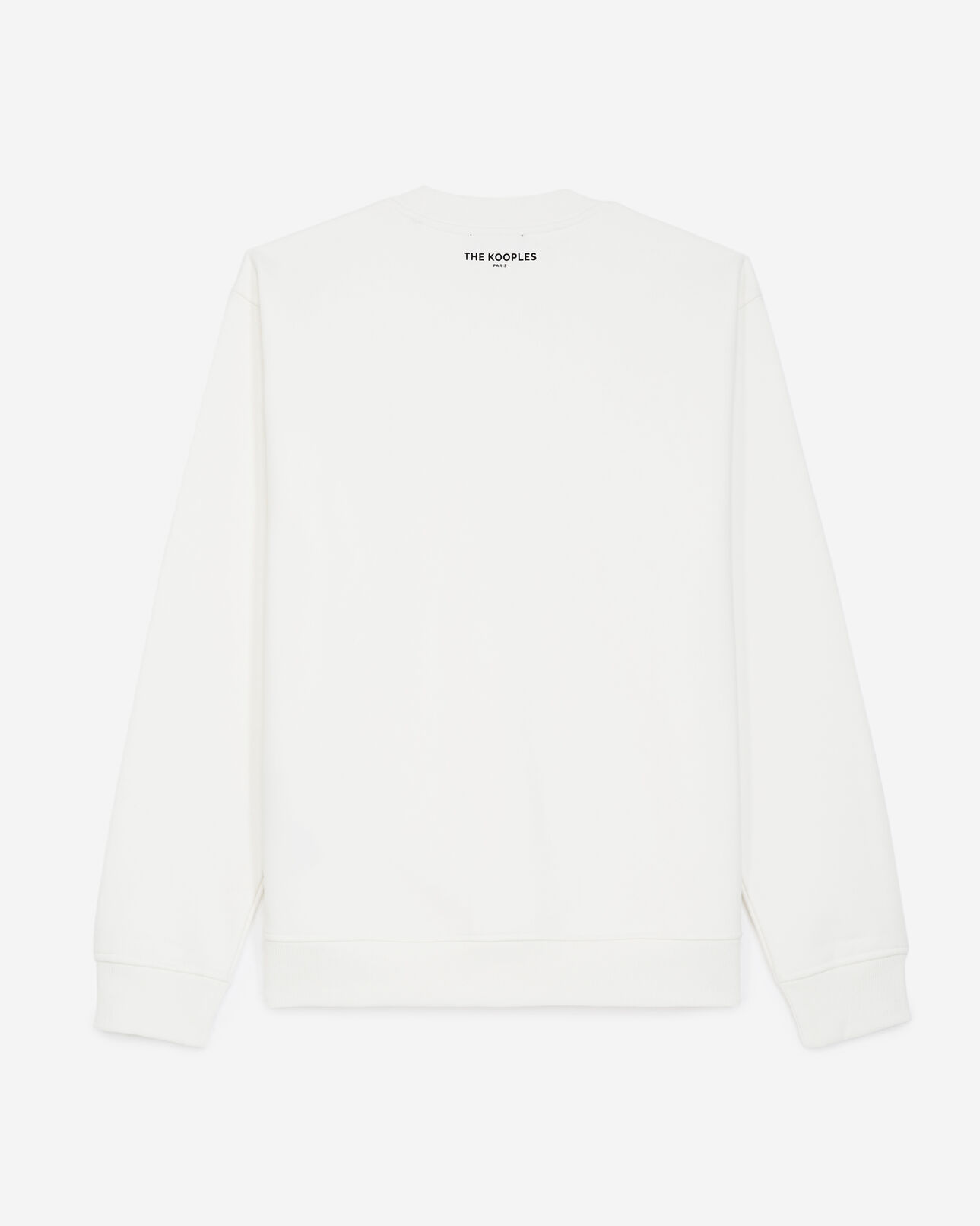 The Kooples HOMME OFF WHITE sweat coton écru à fleurs brodées