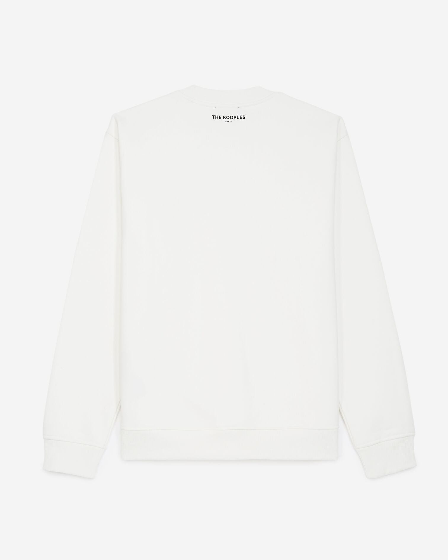 Sweat coton écru à fleurs brodées, OFF WHITE, hi-res image number null