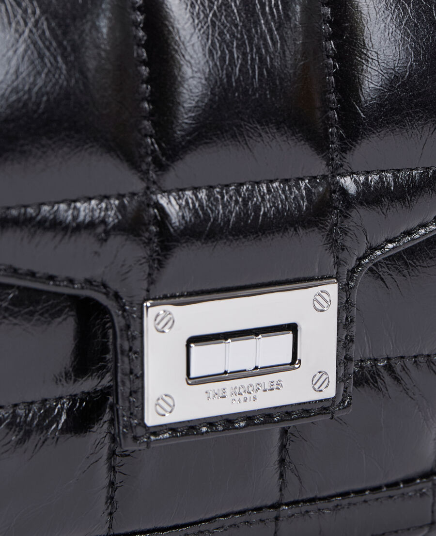 The Kooples WOMEN BLACK black quilted leather bag