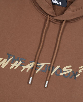 The Kooples HOMME BROWN sweatshirt &agrave; capuche what is marron