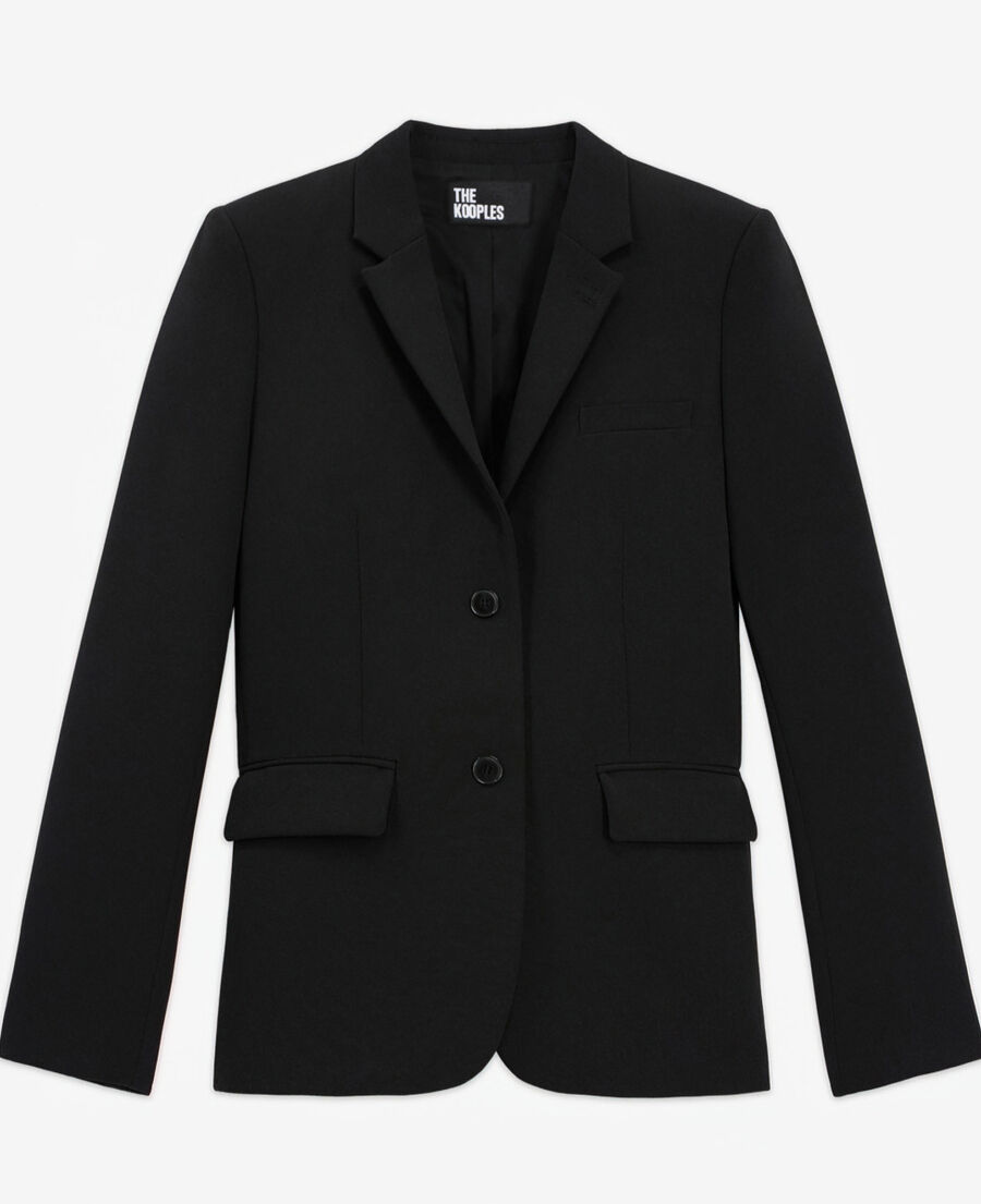 black crêpe suit jacket