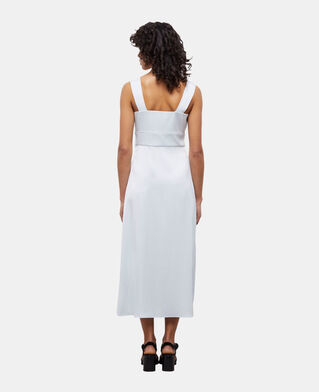 The Kooples F GREEN WATER long light green dress with buttoning