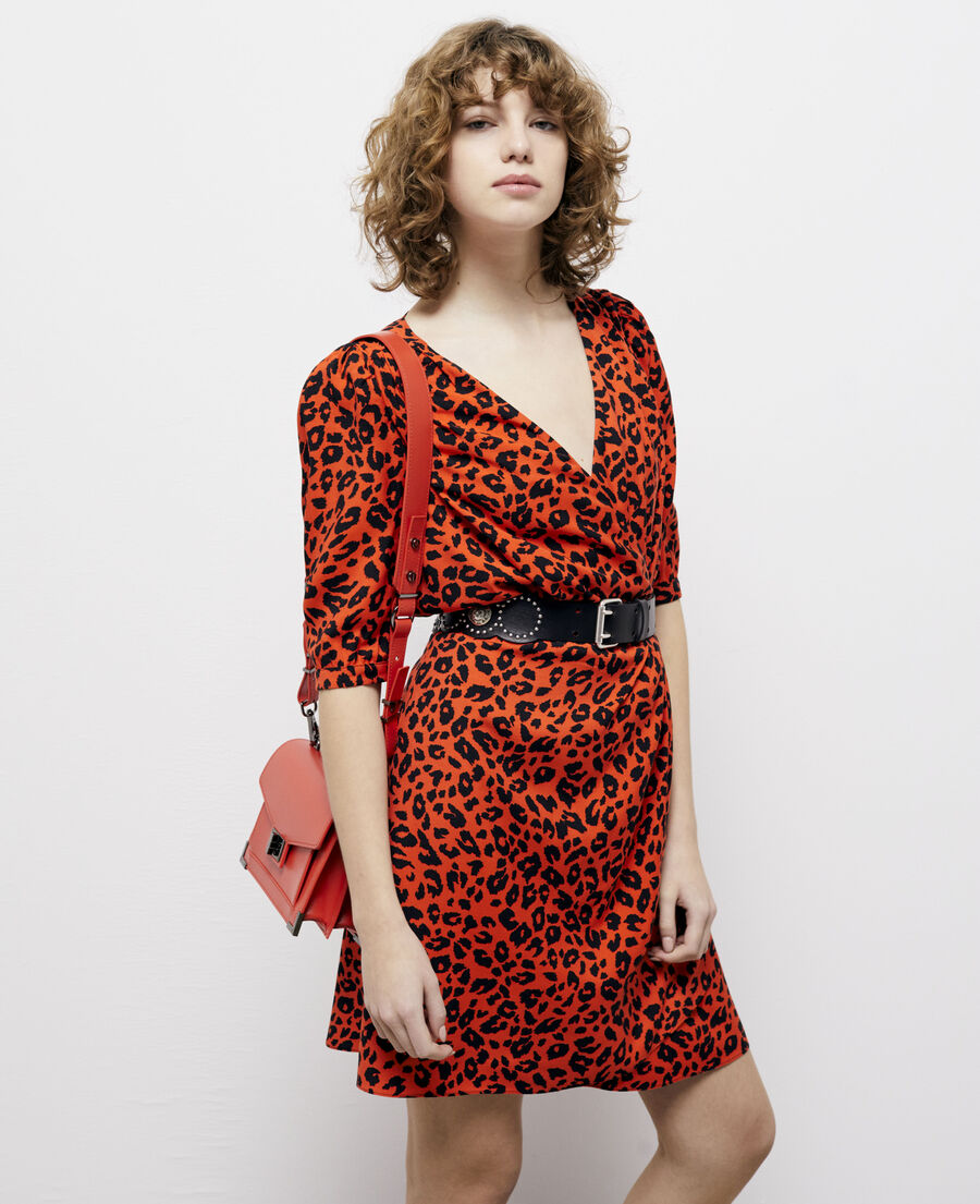 vestido corto leopardo