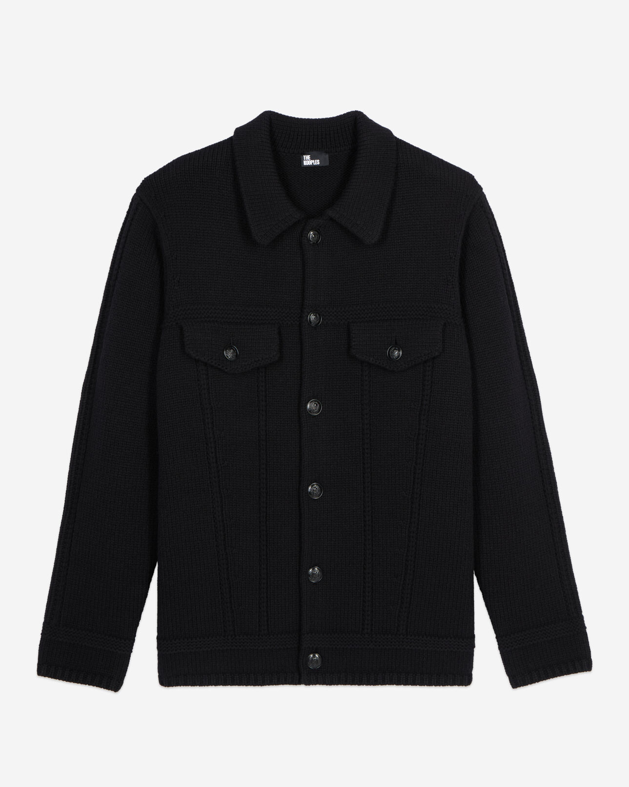 The Kooples MEN BLACK black wool cardigan