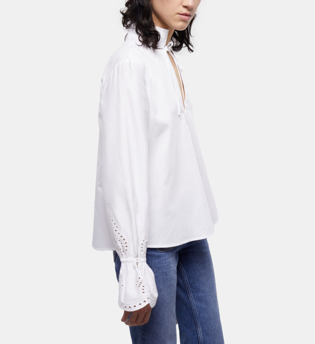 Blouse broderie anglaise new arrivals blanche