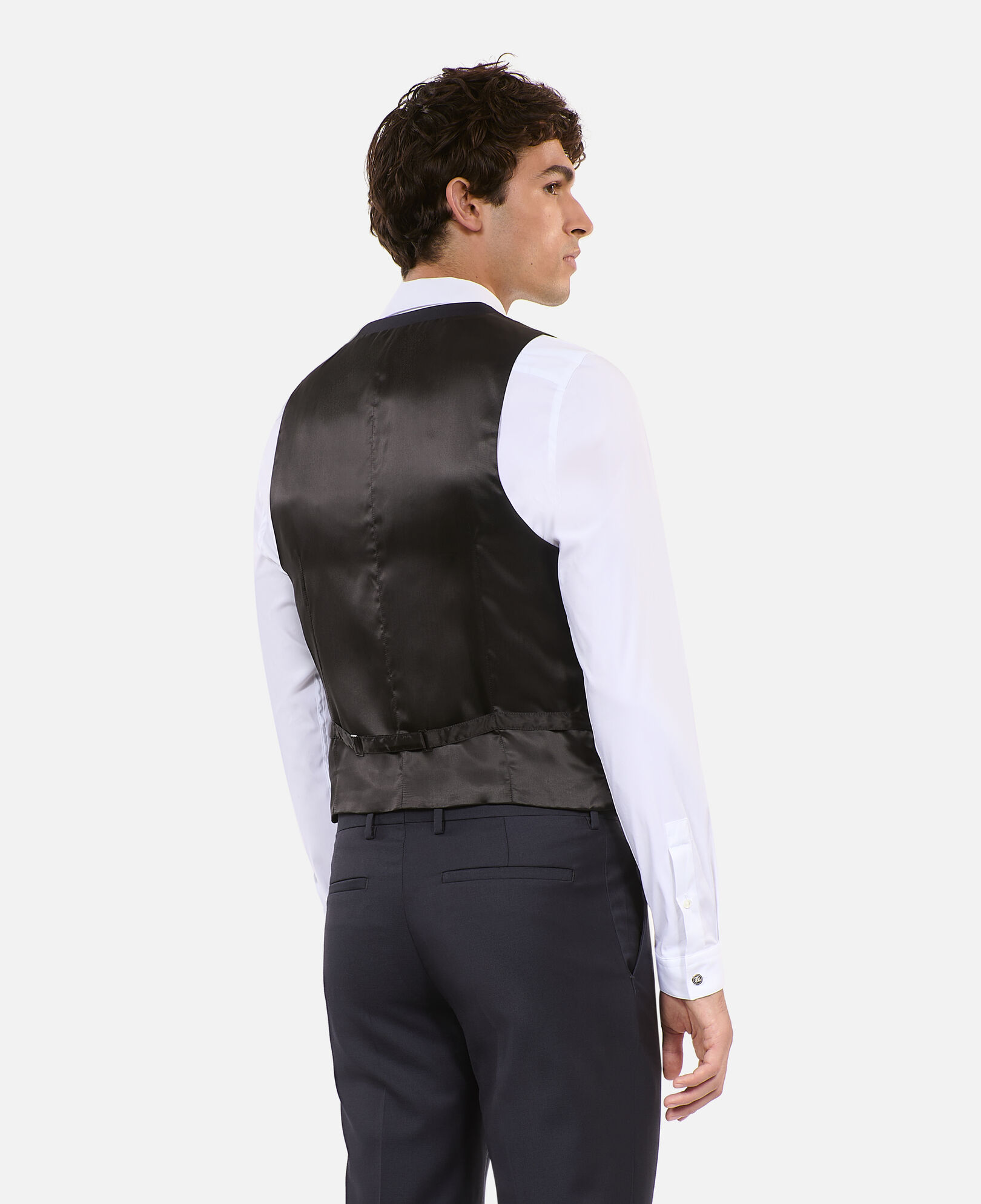 The Kooples MEN DARK NAVY navy blue wool suit vest tailored cut