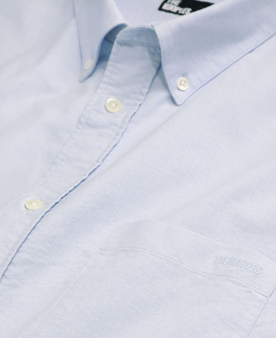 chemise bleue en coton