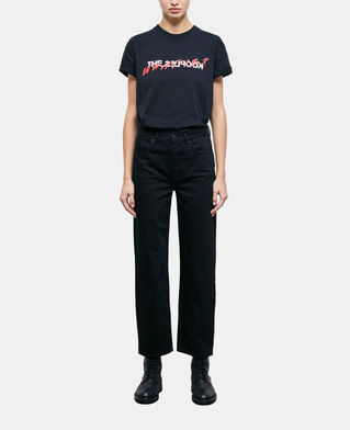 The Kooples F BLACK black straight-cut jeans
