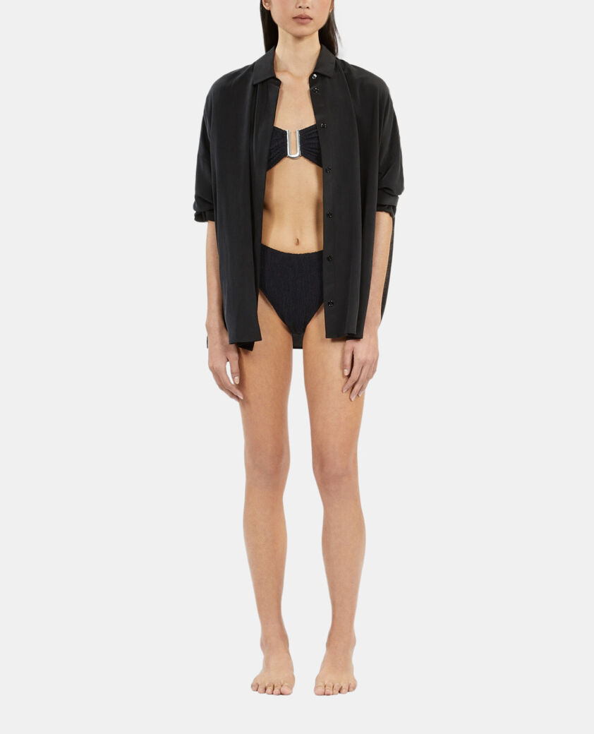 The Kooples DAMEN BLACK schwarzes bandeau-bikinioberteil von the kooples x luz