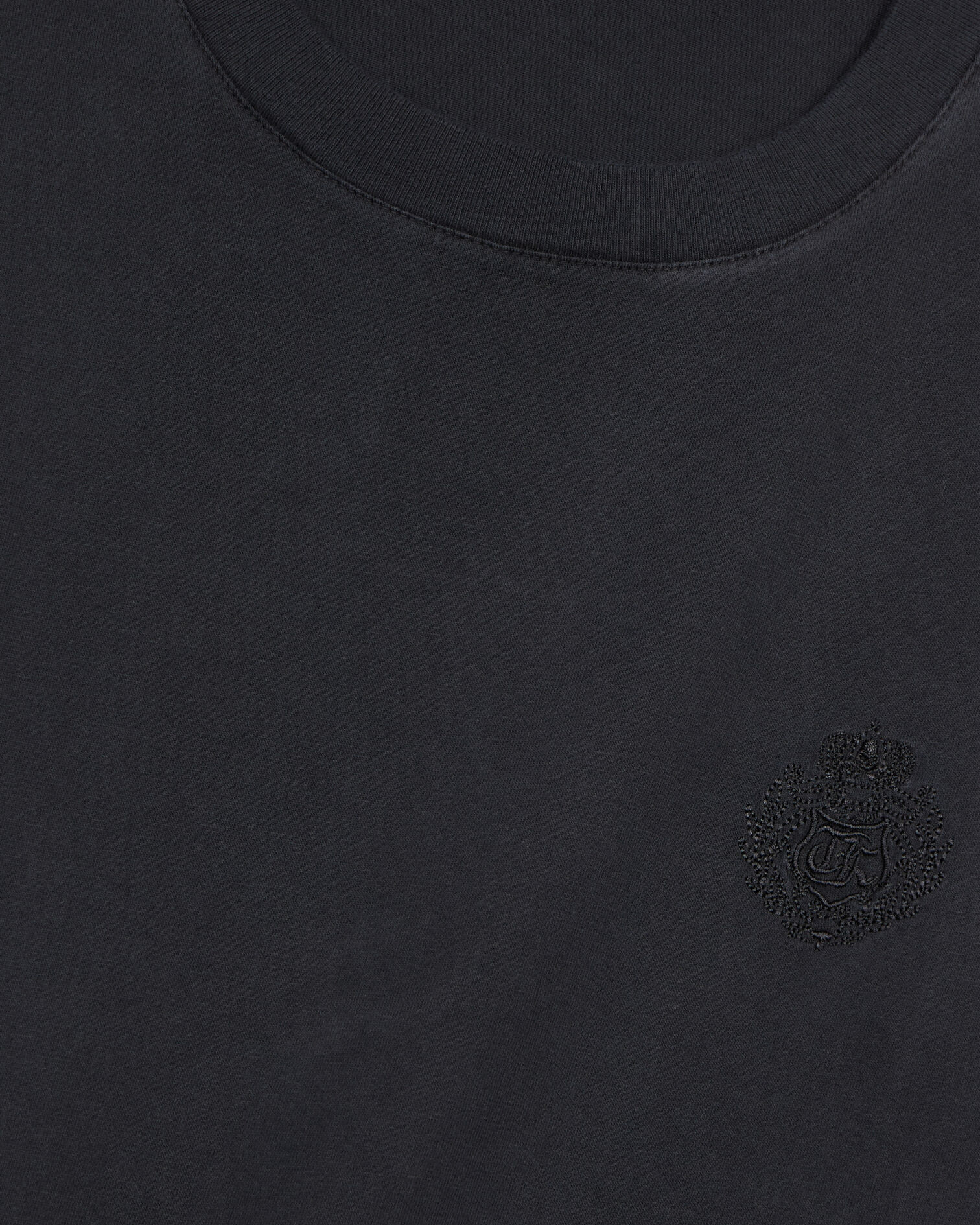 Schwarzes T-Shirt mit Logo, BLACK WASHED, hi-res image number null