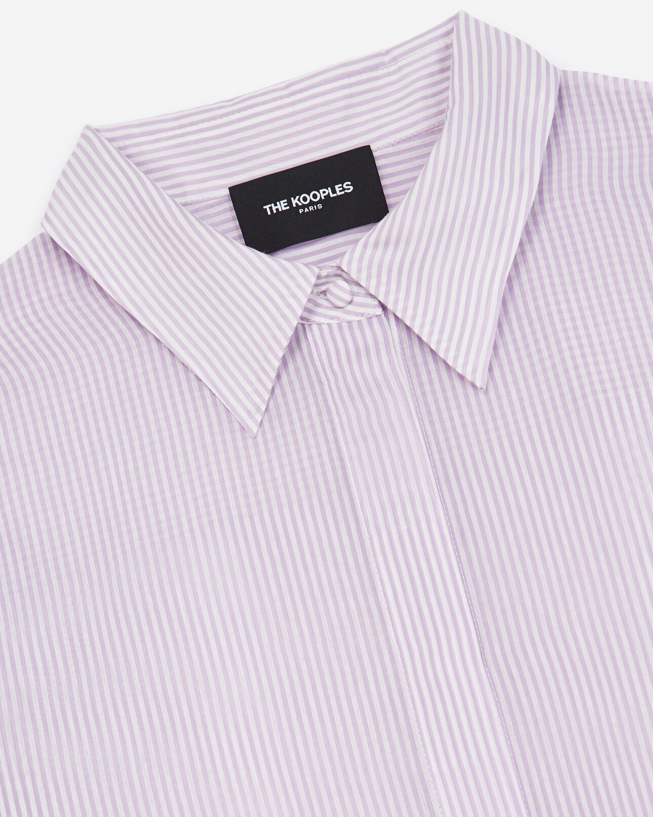 The Kooples FEMME VIOLET chemise violet et blanc simple à rayures