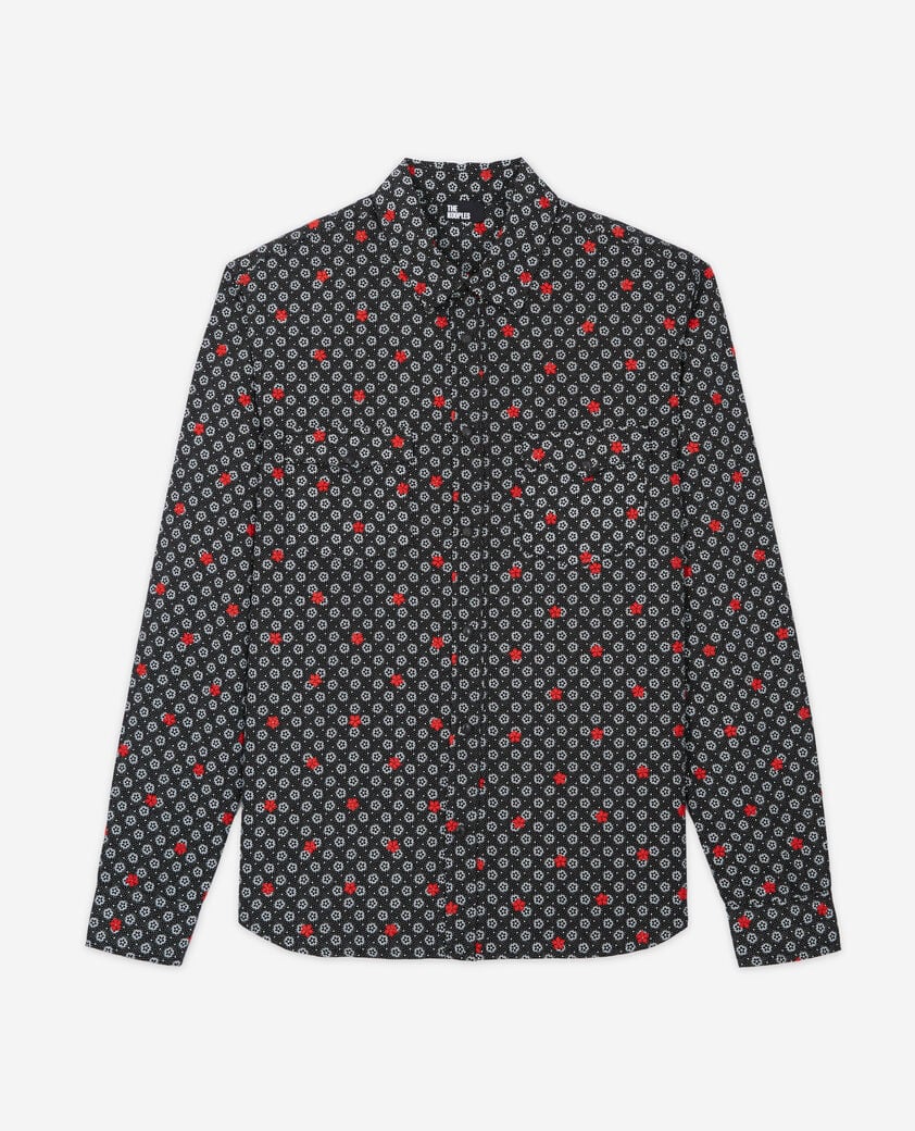 The Kooples HERREN BLACK bedrucktes hemd