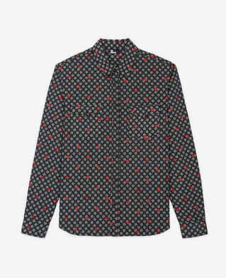 The Kooples HERREN BLACK bedrucktes hemd