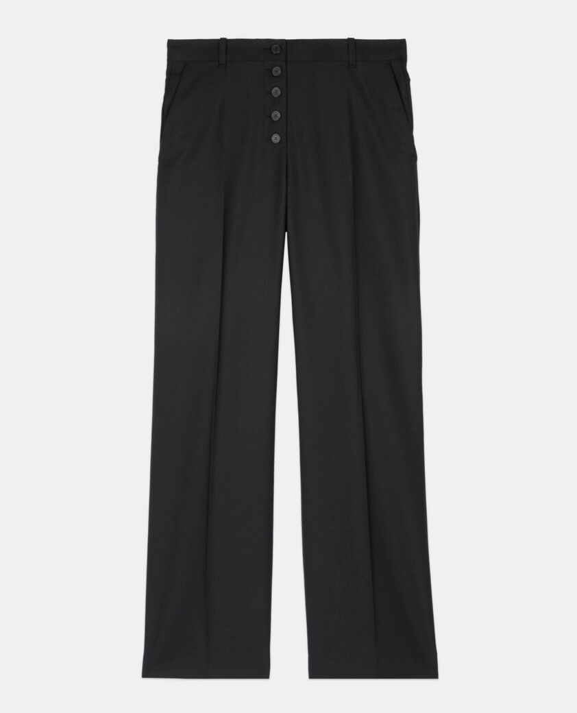 The Kooples MUJER BLACK pantal&oacute;n recto negro