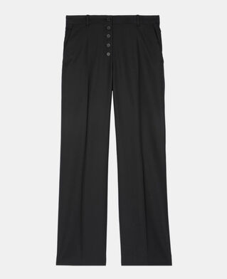 The Kooples DAMEN BLACK schwarze hose mit geradem bein