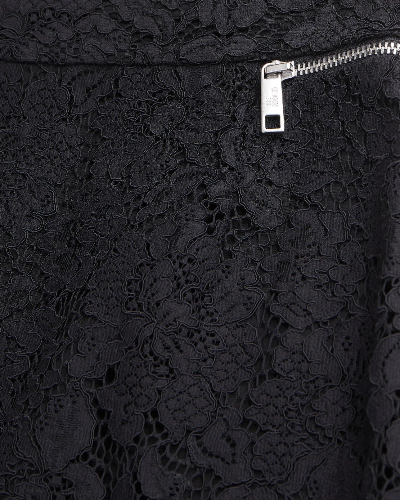 The Kooples WOMEN BLACK black lace mid-length pencil skirt