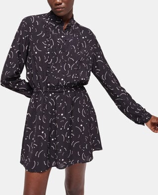 The Kooples WOMEN BLACK WHITE short printed dress