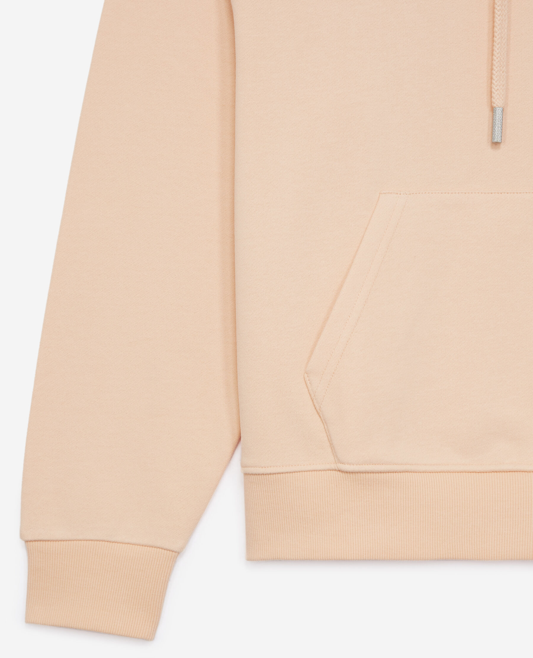 Cotton coral hoodie w/logo in middle