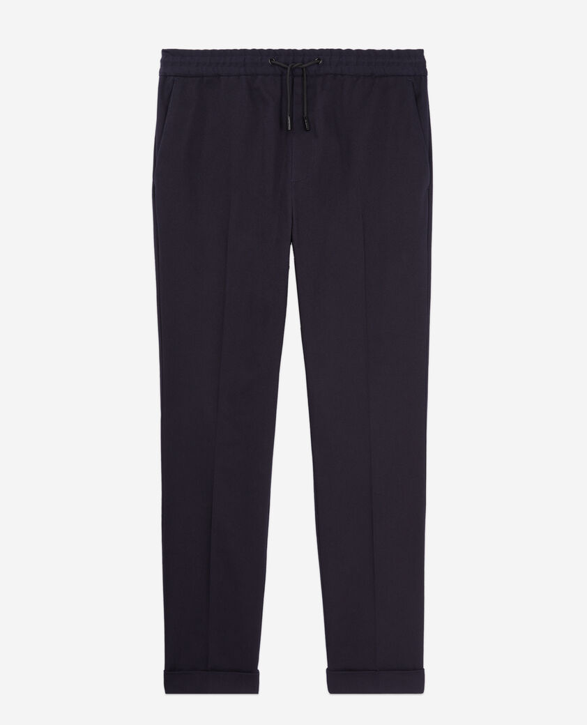 The Kooples HOMME DARK NAVY pantalon bleu en coton