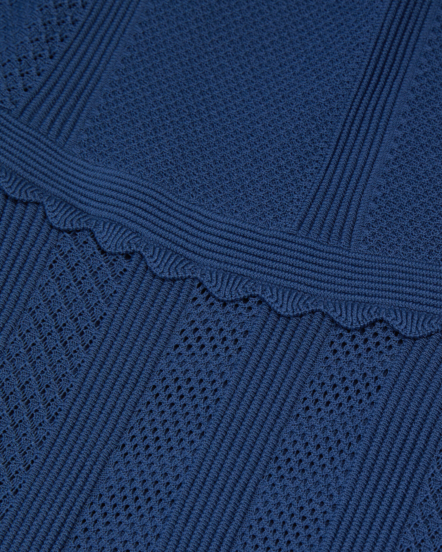 Vestido largo azul rey punto calado, MIDDLE NAVY, hi-res image number null