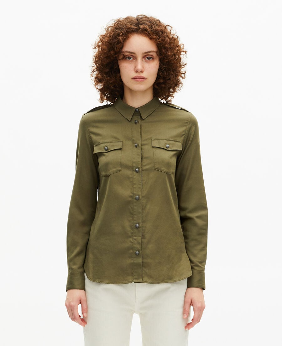 The Kooples FEMME KAKI chemise kaki