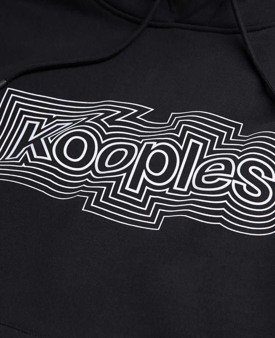 black sweatshirt with screen print