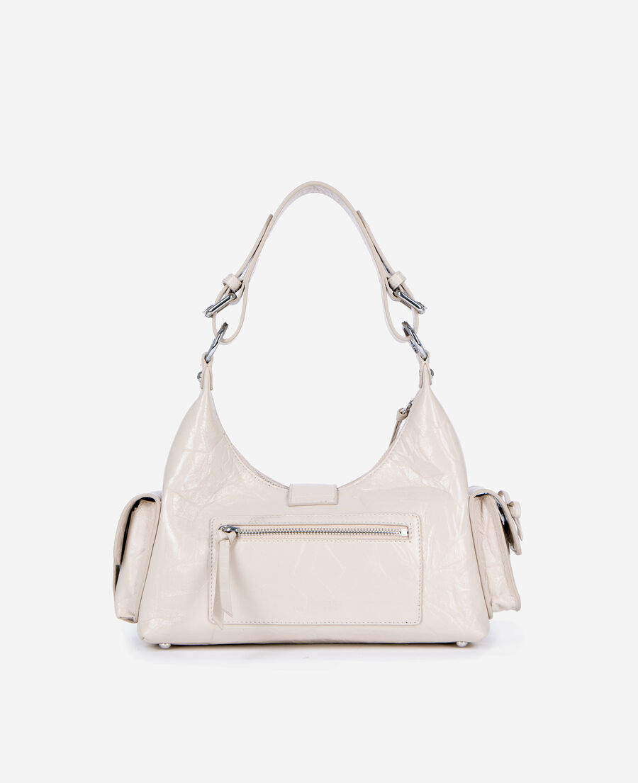 The Kooples F BEIGE amelia bag in beige cracked leather