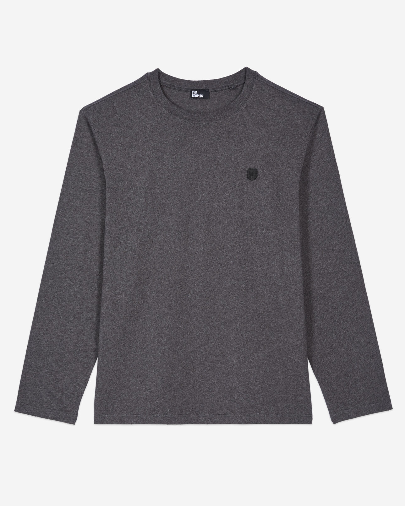 The Kooples HOMME ANTHRACITE MELANGE t-shirt manches longues gris