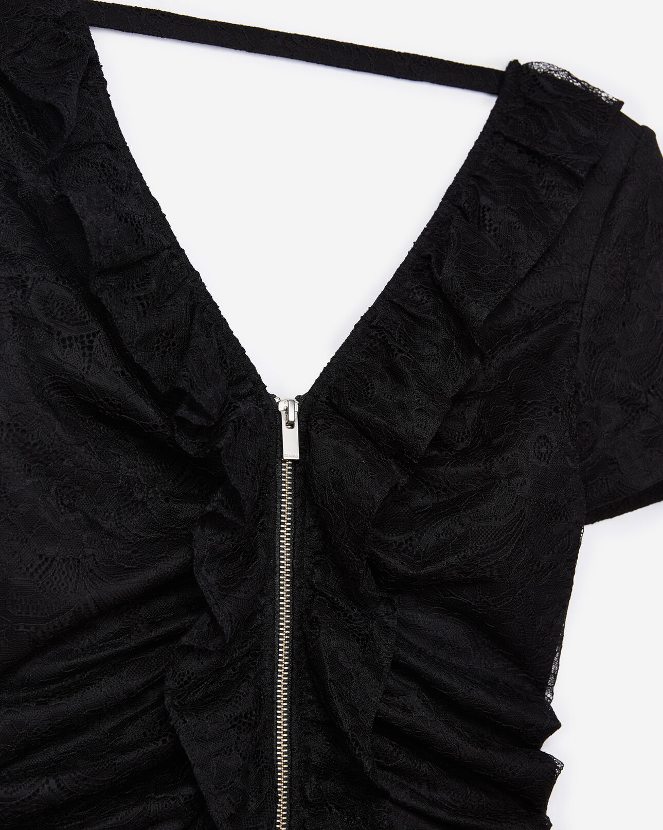 The Kooples WOMEN BLACK fitted black lace mini dress