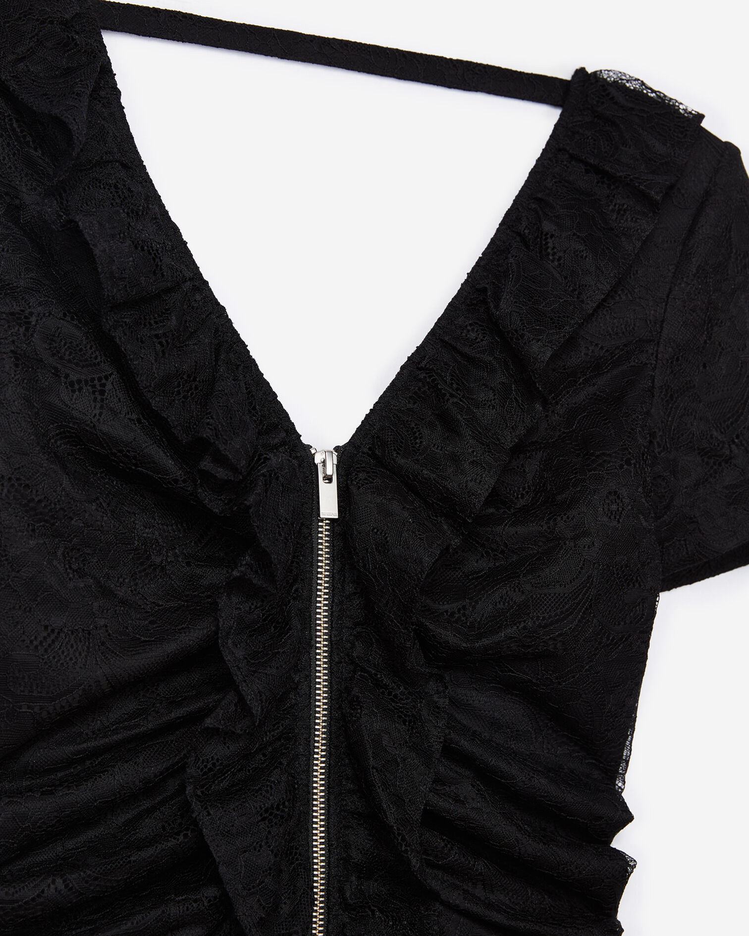 Fitted black lace mini dress, BLACK, hi-res image number null