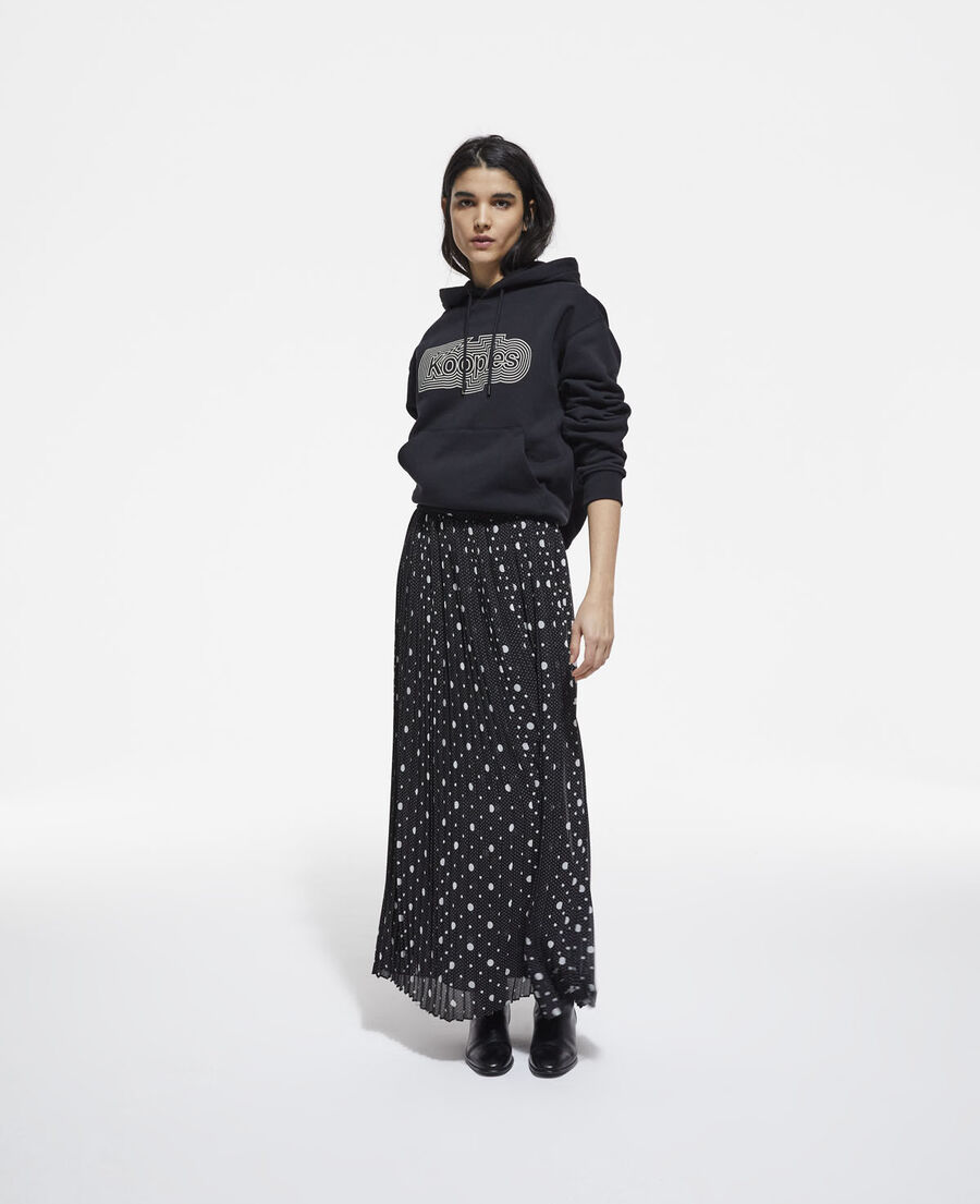 long printed skirt