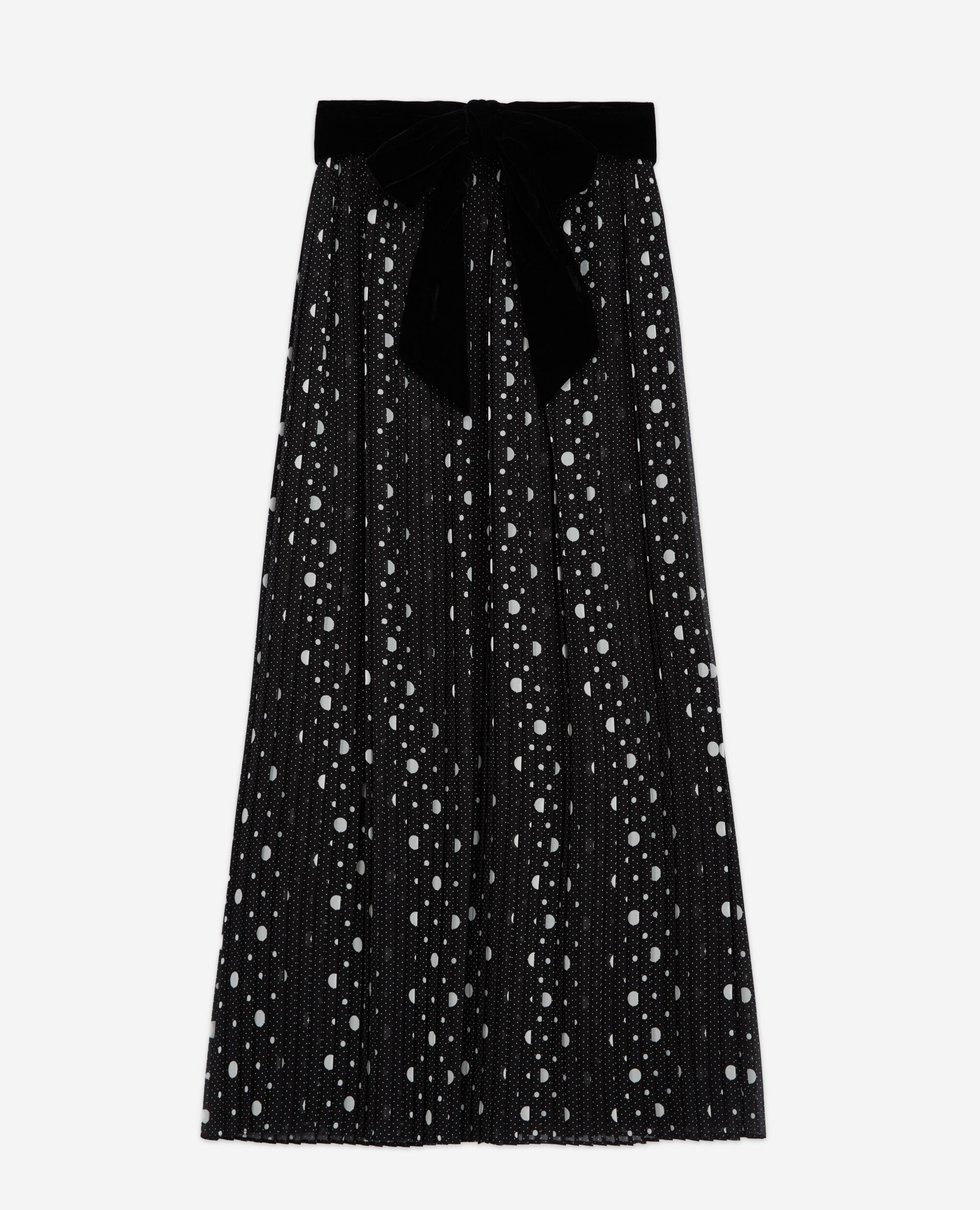 Long printed skirt, BLACK-ECRU, hi-res image number null