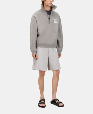 The Kooples HOMME ARDOISE_1 sweatshirt avec s&eacute;rigraphie gris