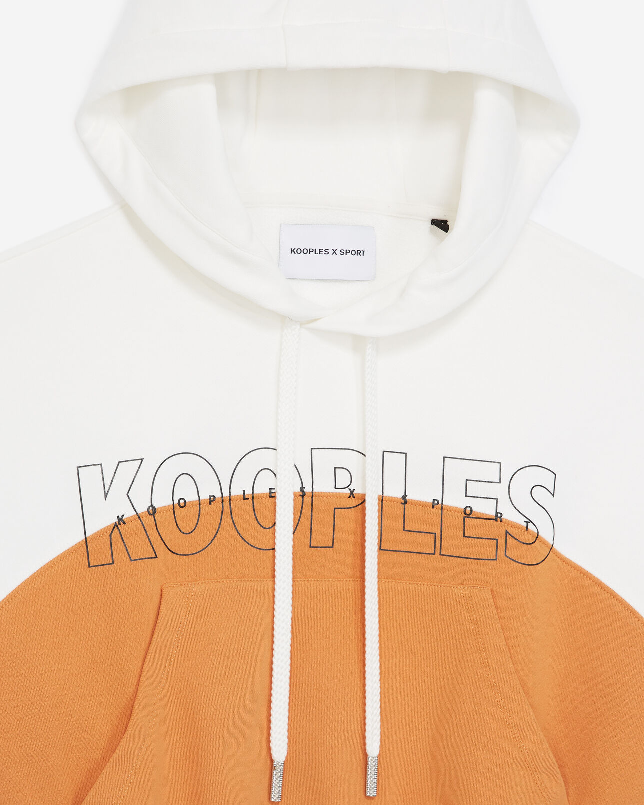 The Kooples WOMEN ORANGE ECRU two-tone orange and ecru sweatshirt with logo