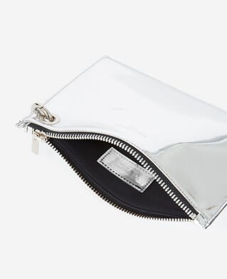 The Kooples WOMEN SILVER silver leather mobile pouch