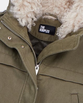 The Kooples FEMME OLIVE NIGHT parka à capuche kaki