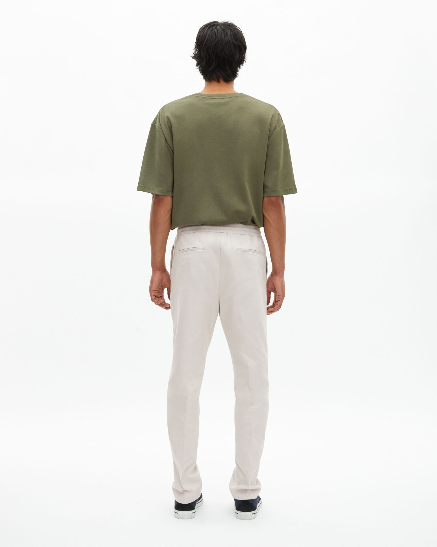Grey straight-leg pants, LIGHT GREY, hi-res image number null