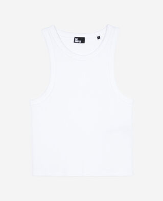 The Kooples FEMME WHITE débardeur avec blason blanc