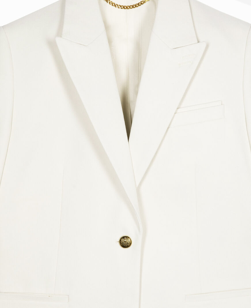 The Kooples FEMME WHITE veste de tailleur en coton écrue