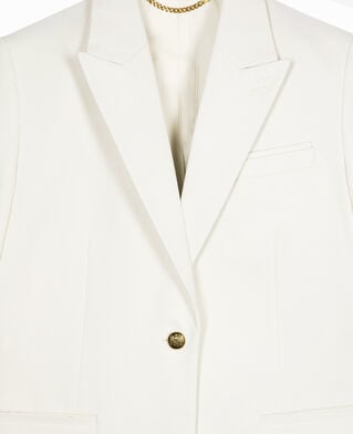 The Kooples FEMME WHITE veste de tailleur en coton écrue