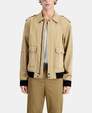 The Kooples H BEIGE beige cotton jacket