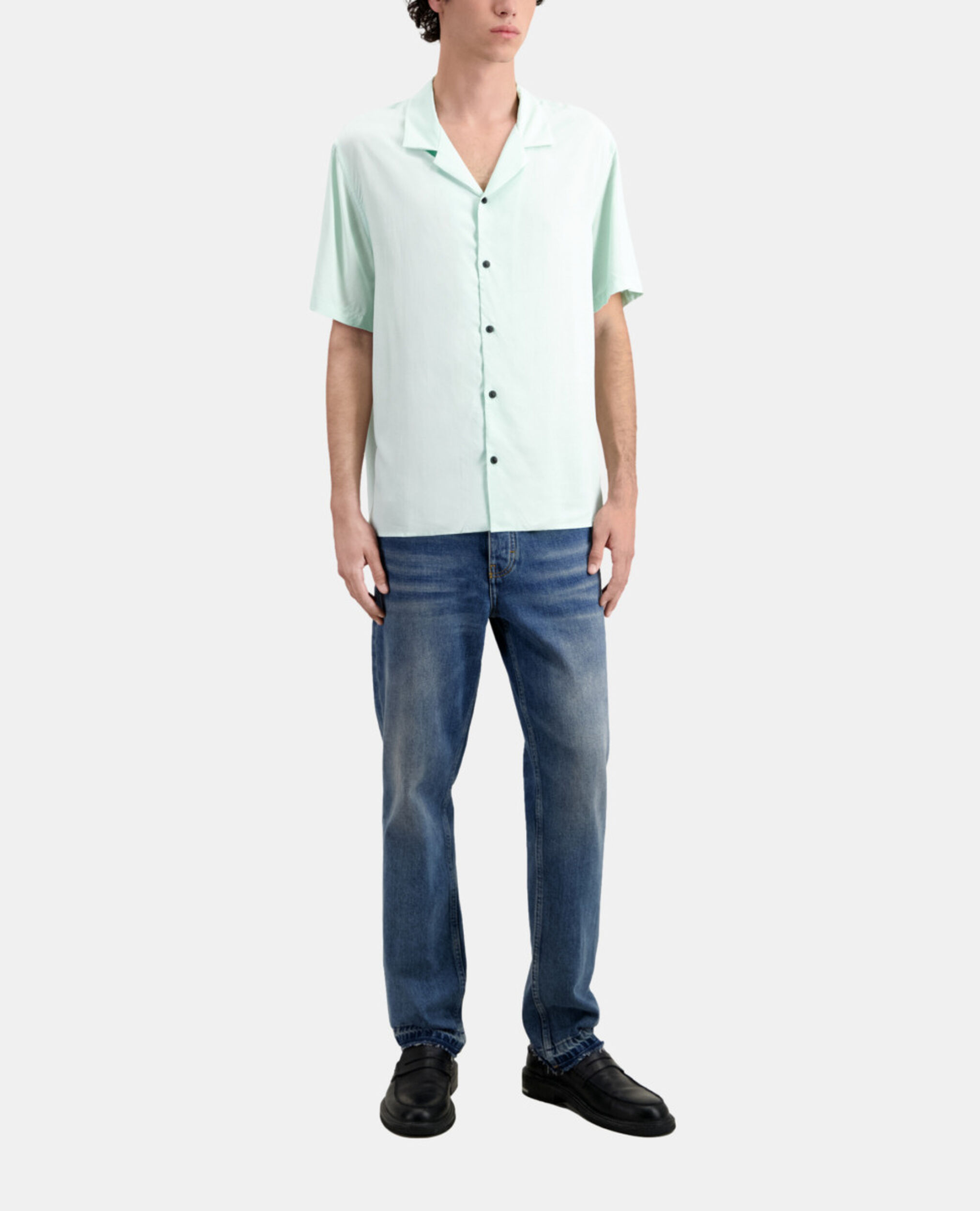 Green short sleeved shirt, OCEAN, hi-res image number null
