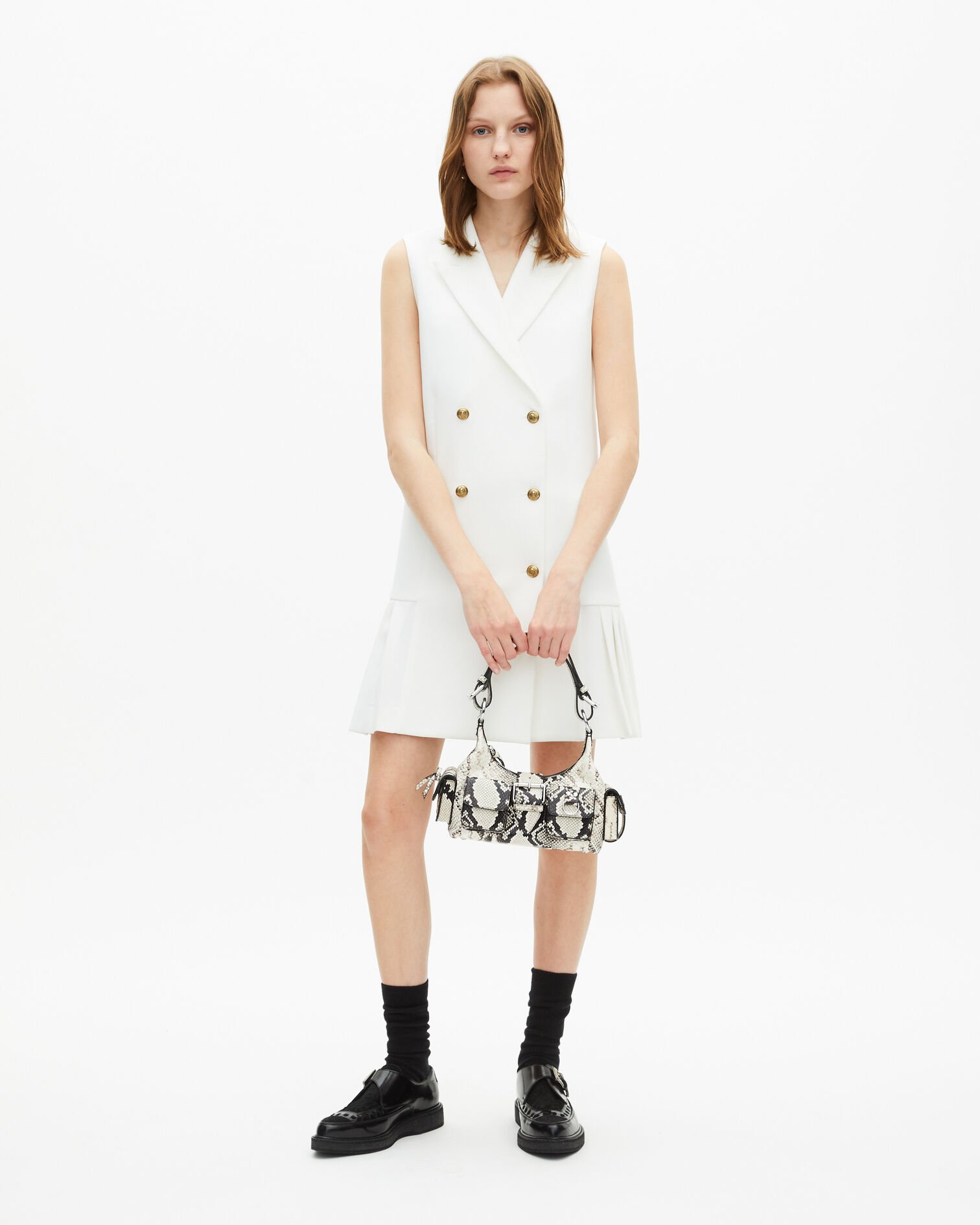 Robe tailleur courte écrue, WHITE, hi-res image number null