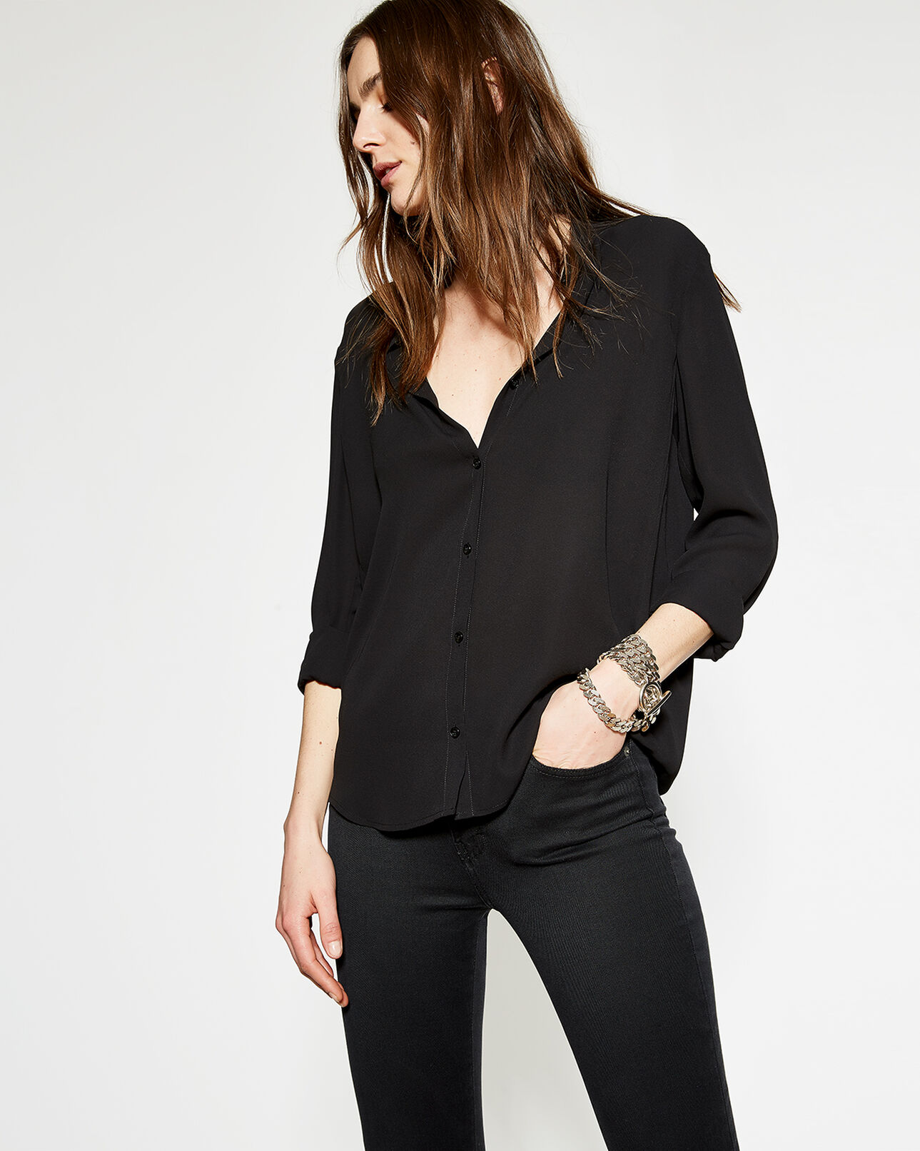 The Kooples MUJER BLACK shirt