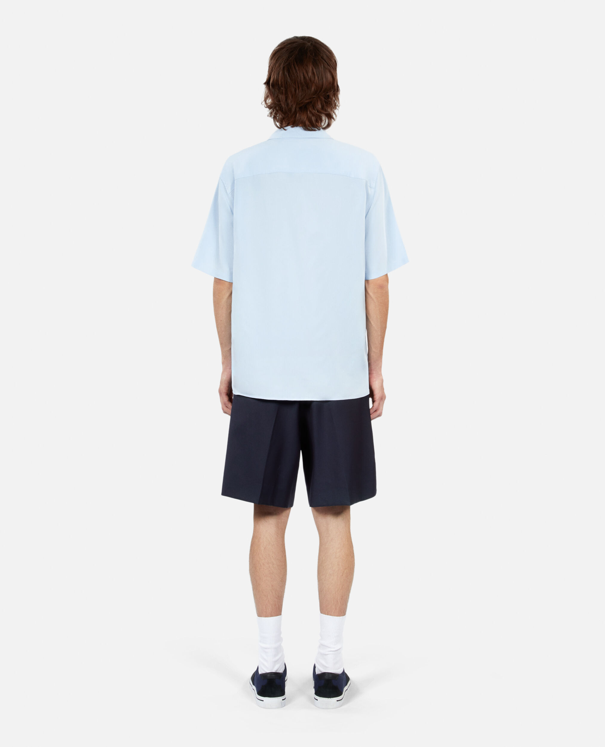 Sky blue short-sleeved shirt, LAVENDER, hi-res image number null